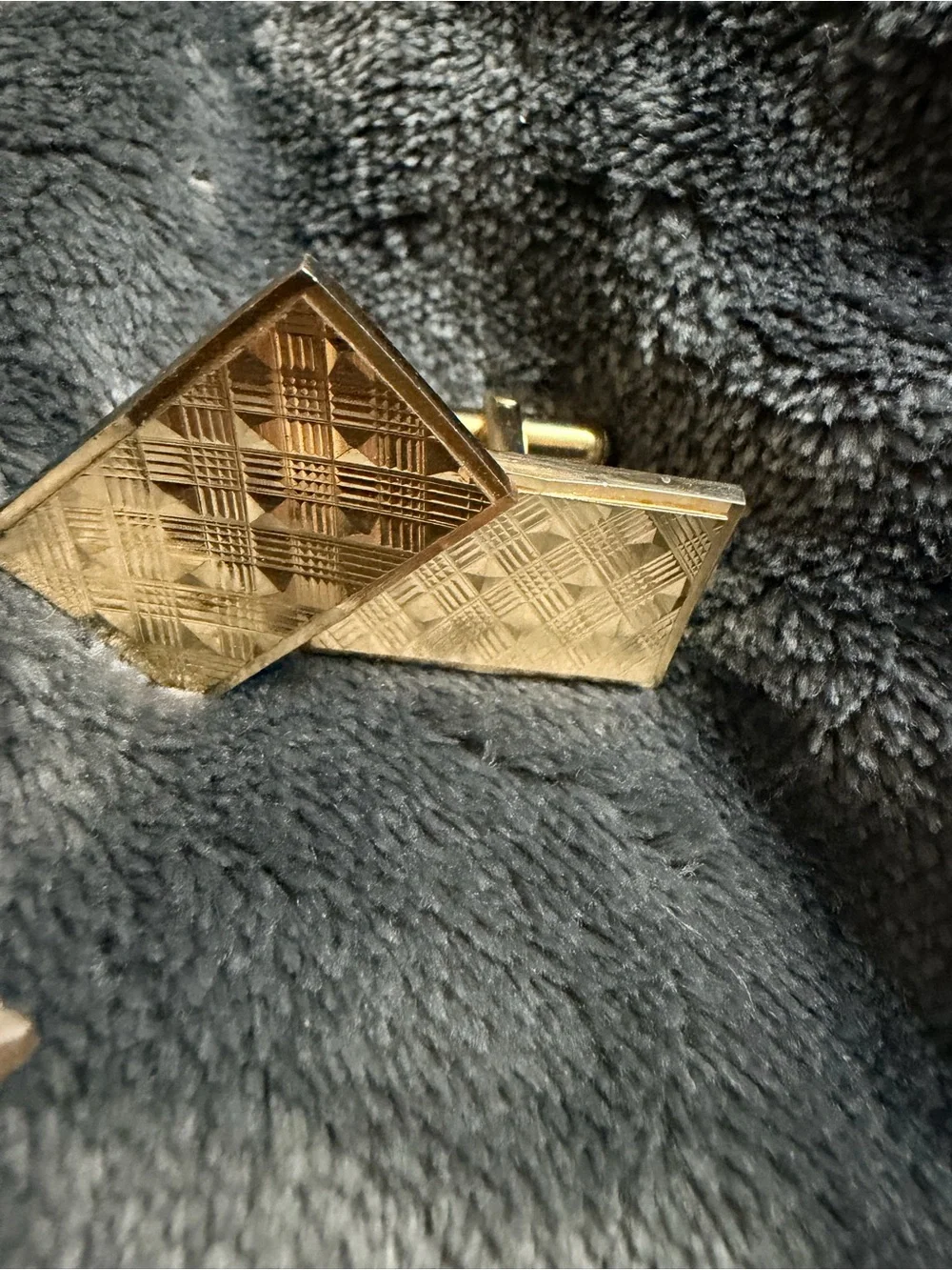 Swank Mid Century Modern Gold Plated Cufflinks